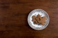 Gingerbread Man Cookies on Christmas Plate Royalty Free Stock Photo
