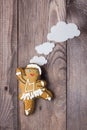 Gingerbread man in the form of a dancer Royalty Free Stock Photo