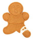 Gingerbread Man Isolated Royalty Free Stock Photo