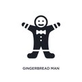 gingerbread man isolated icon. simple element illustration from winter concept icons. gingerbread man editable logo sign symbol Royalty Free Stock Photo