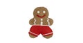 Gingerbread man isolated on white background. ginger cookies for Christmas. made with your own hands