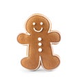 Gingerbread man isolated on white. Delicious Christmas cookie Royalty Free Stock Photo