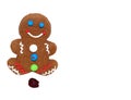 Gingerbread man pooped. Royalty Free Stock Photo