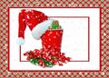 Santa hat on red party cup Royalty Free Stock Photo