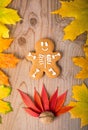 Gingerbread man skeleton, halloween cookies.