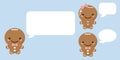 Gingerbread Man Speech Bubble