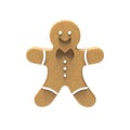 Gingerbread man on a white background
