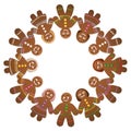 Gingerbread Man Woman Circle Of Friends