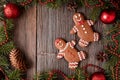 Gingerbread man and woman couple cookies christmas Royalty Free Stock Photo