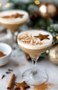 Gingerbread Martini Cocktail With Cinnamon Garnish