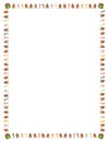 Gingerbread men and candy cane border Royalty Free Stock Photo