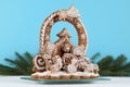 Gingerbread nativity scene Royalty Free Stock Photo
