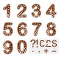 Gingerbread numbers christmas decoration