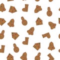 Gingerbread seamless pattern