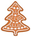 Gingerbread shape christmas tree traditional treat dessert for xmas and new year Royalty Free Stock Photo