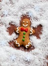 Gingerbread Snow Angel Royalty Free Stock Photo