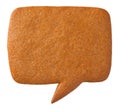 Gingerbread Speech Bubble Cookie Royalty Free Stock Photo
