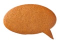 Gingerbread Speech Bubble Cookie Royalty Free Stock Photo