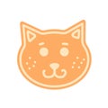 Gingerbread. Spice cake. Cat. Teacup. Flat, vector