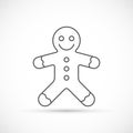 Gingerbread thin line icon