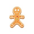 Holiday illustraion vector gingerbread man cookie Royalty Free Stock Photo