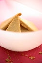 Gingerbreads in white plastic bowl Royalty Free Stock Photo