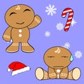 Gingerman cartoon xmas set4