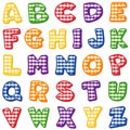 Gingham Alphabet Royalty Free Stock Photo