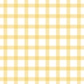 Gingham checkered seamless pattern geometric symmetrical yellow background