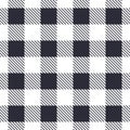 Gingham christmas pattern checkered plaids black white color Royalty Free Stock Photo