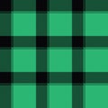 Gingham green checkered seamless pattern. Plaid repeat design background.