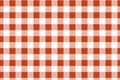 Gingham orange and white pattern. Texture from rhombus/squares for - plaid, tablecloths, clothes, shirts, dresses, paper and other Royalty Free Stock Photo