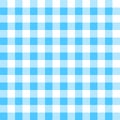 Gingham pattern. Blue checkered plaid and tablecloth. Seamless background for picnic, pastel and cloth. Tartan texture for table, Royalty Free Stock Photo