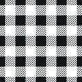 Gingham pattern checkered plaids black white color Royalty Free Stock Photo