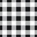 Gingham pattern checkered plaids black white color Royalty Free Stock Photo