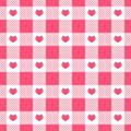 Gingham pattern heart checkered plaids for Valentines day