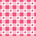 Gingham pattern with heart checkered plaids