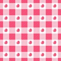 Gingham pattern with heart checkered plaids