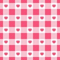 Gingham pattern heart checkered plaids for Valentines day