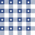 Gingham pattern. Seamless pastel vichy backgrounds for tablecloth, dress, skirt, napkin, or other design. Blue and Royalty Free Stock Photo