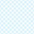 Gingham pattern texture in baby blue. Seamless vichy striped pastel light check graphic vector for tablecloth, shirt, oilcloth.