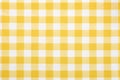 Gingham pattern in yellow and white, closed up texture of yellow and white for background Royalty Free Stock Photo