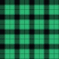 Gingham green checkered seamless pattern. Plaid repeat design background.