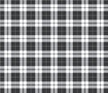 Gingham black checkered seamless pattern. Plaid repeat design background.