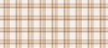 Gingham seamless pattern. Beige vichy background texture. Checkered tweed plaid repeating wallpaper. Natural nude tartan Royalty Free Stock Photo