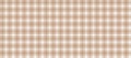 Gingham seamless pattern. Light beige vichy background texture. Checkered tweed plaid repeating wallpaper. Natural nude Royalty Free Stock Photo