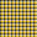 Gingham seamless yellow and black pattern. Texture for plaid, tablecloths, clothes, shirts,dresses,paper,bedding,blankets,quilts Royalty Free Stock Photo