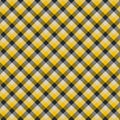 Gingham seamless yellow and black pattern. Texture for plaid, tablecloths, clothes, shirts,dresses,paper,bedding,blankets,quilts Royalty Free Stock Photo