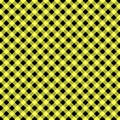 Gingham seamless yellow and black pattern. Texture from squares for plaid, tablecloths, clothes, shirts, dresses, paper, bedding, Royalty Free Stock Photo