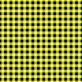 Gingham seamless yellow and black pattern. Texture from squares for plaid, tablecloths, clothes, shirts, dresses, paper, bedding, Royalty Free Stock Photo